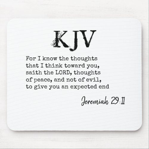 Jeremiah 2911 KJV Bible Quote _ Can Be Customized Mouse Pad