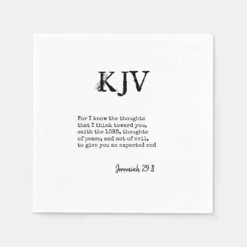 Jeremiah 2911 KJV Bible Quote _ Can Be Customized Napkins