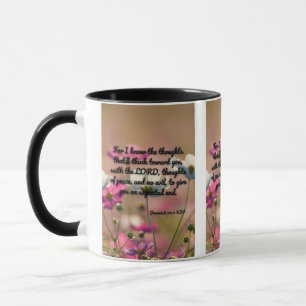 Jeremiah 29:11 KJV Bible Verse Pic Two-Tone Mug