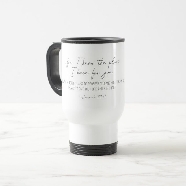 Jeremiah 29:11 Large Tote Bag Travel Mug (Front Left)