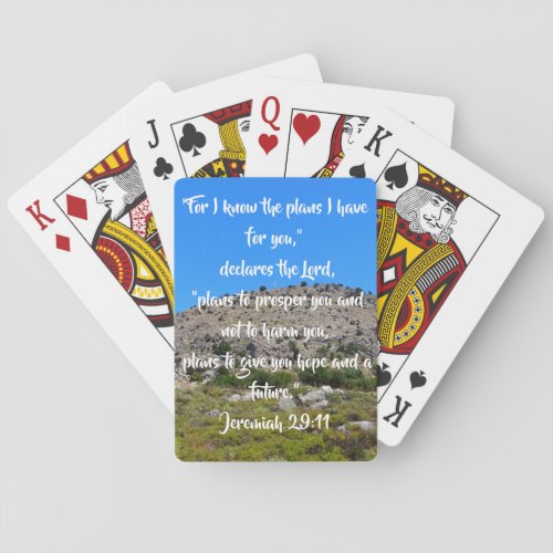 Jeremiah 2911 MountainView Customizable Christian Poker Cards