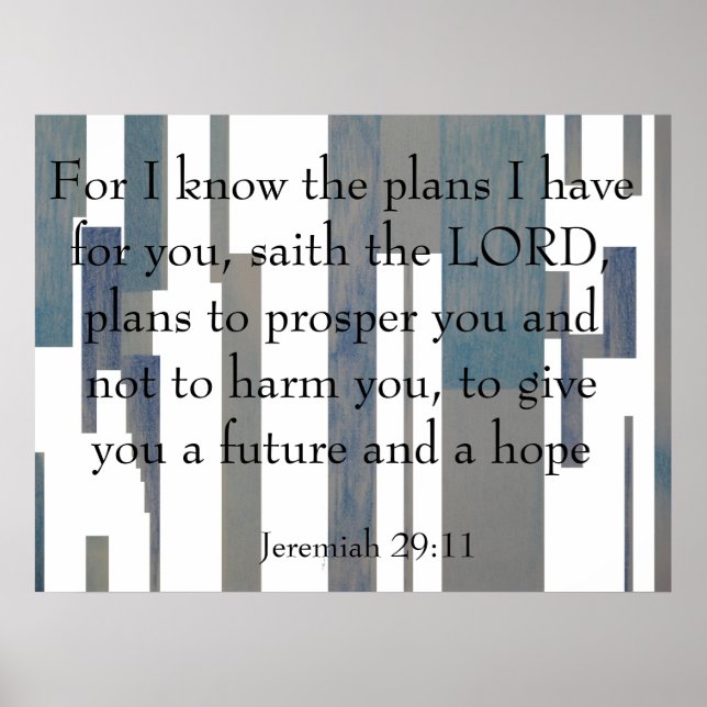 Jeremiah 29:11 poster (Front)
