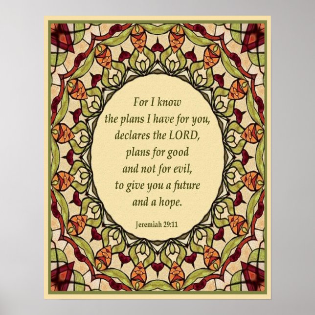 Jeremiah 29:11 Poster (Front)