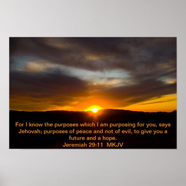 Jeremiah 29:11 Poster (Front)