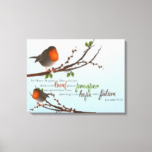 Jeremiah 29:11 Premium Wrapped Canvas (Gloss) Print