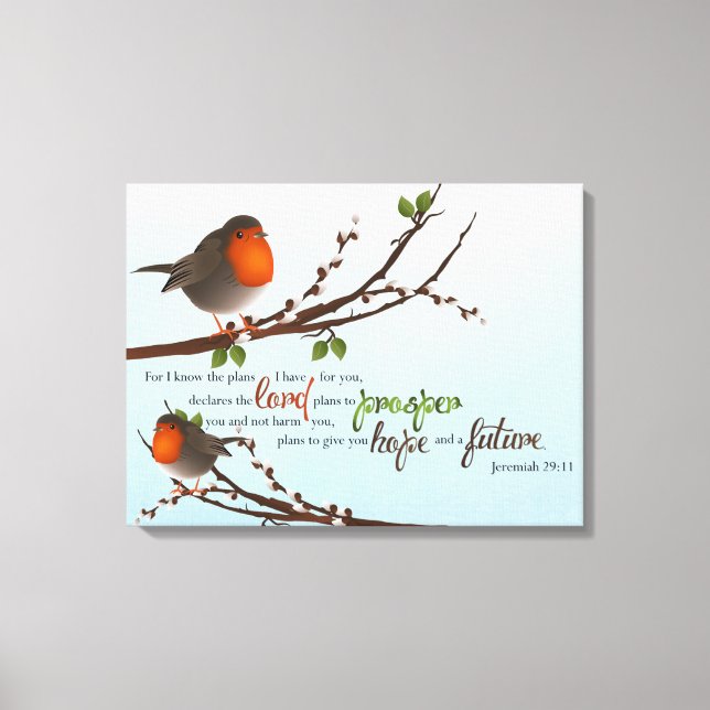 Jeremiah 29:11 Premium Wrapped Canvas (Gloss) Print (Front)
