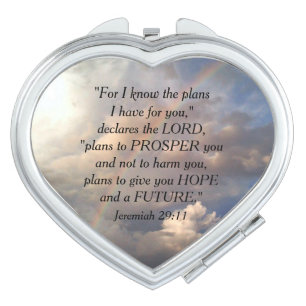 Jeremiah 29:11 Rainbow Compact Mirror