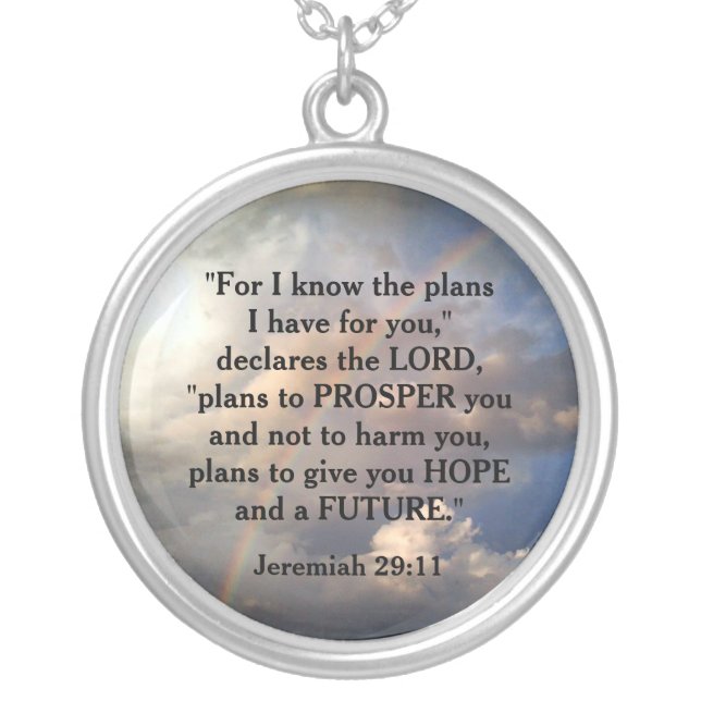 Jeremiah 29:11 Rainbow Necklace (Front)