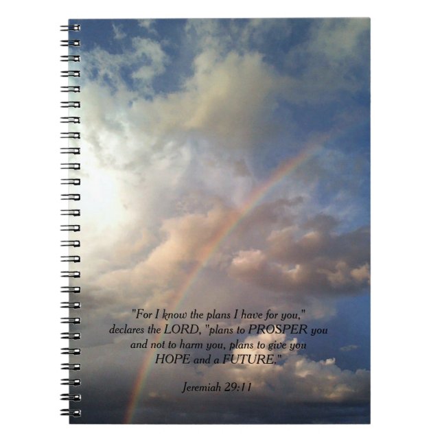 Jeremiah 29:11 Rainbow Notebook (Front)