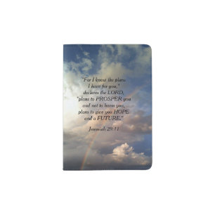 Jeremiah 29:11 Rainbow Passport Holder