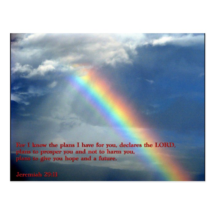 Jeremiah 2911 Rainbow Post Card