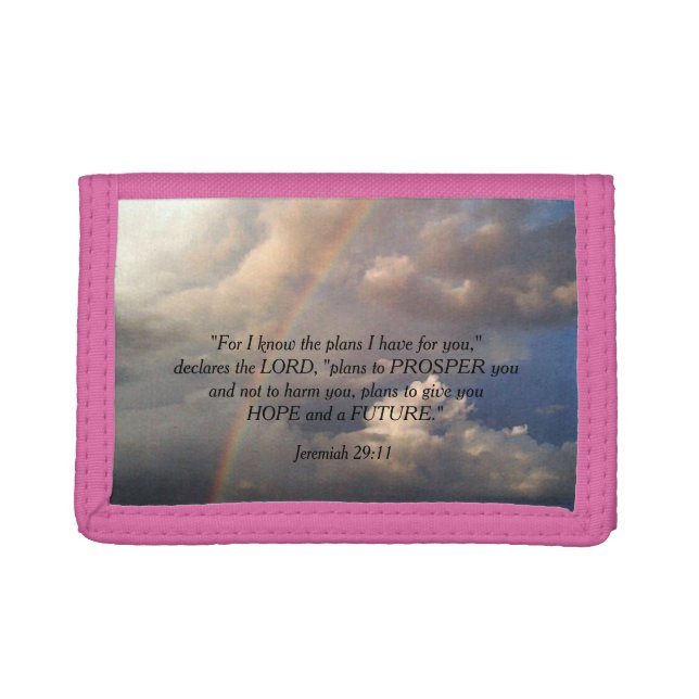 Jeremiah 29:11 Rainbow Wallet (Front)