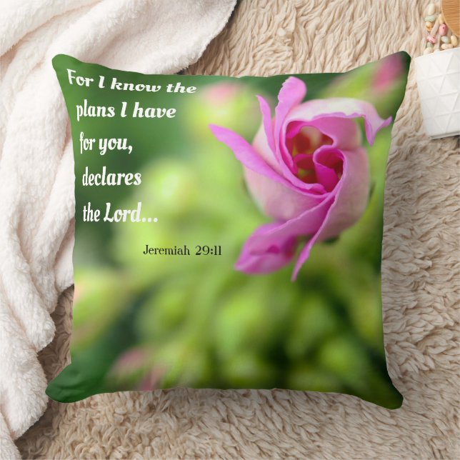 Jeremiah 29:11 Throw Pillow (Blanket)