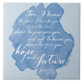Jeremiah 29:11 Tile Art, Bible Verse Home Decor