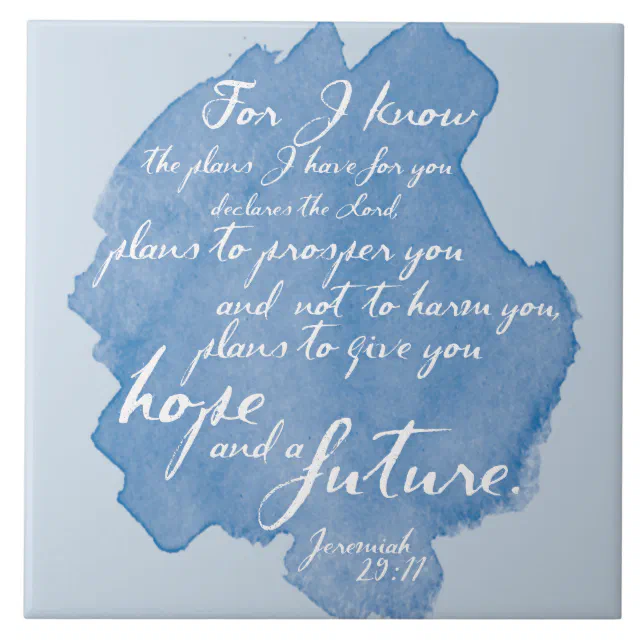 Jeremiah 29:11 Tile Art, Bible Verse Home Decor | Zazzle