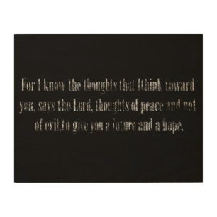 Jeremiah 29:11 wood wall decor