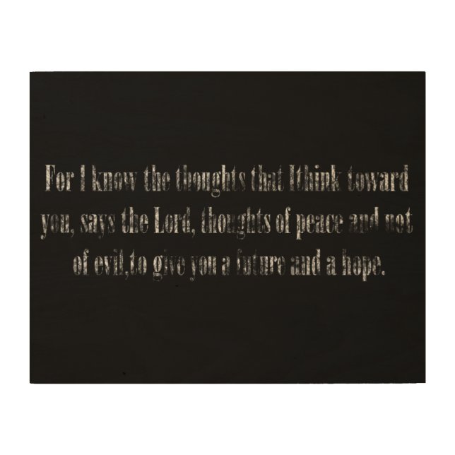 Jeremiah 29:11 wood wall decor (Front)