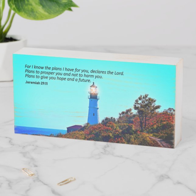 Jeremiah 29:11 Wooden Box Sign (In Situ Horizontal)