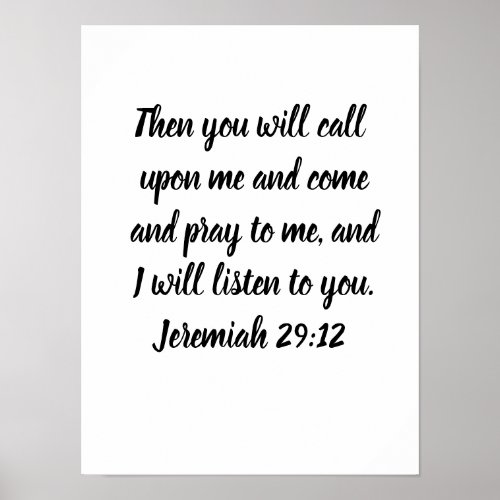 Jeremiah 2912 Minimalist Bible Verse Poster