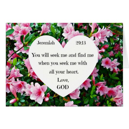 Jeremiah 29:13 cards (Front Horizontal)