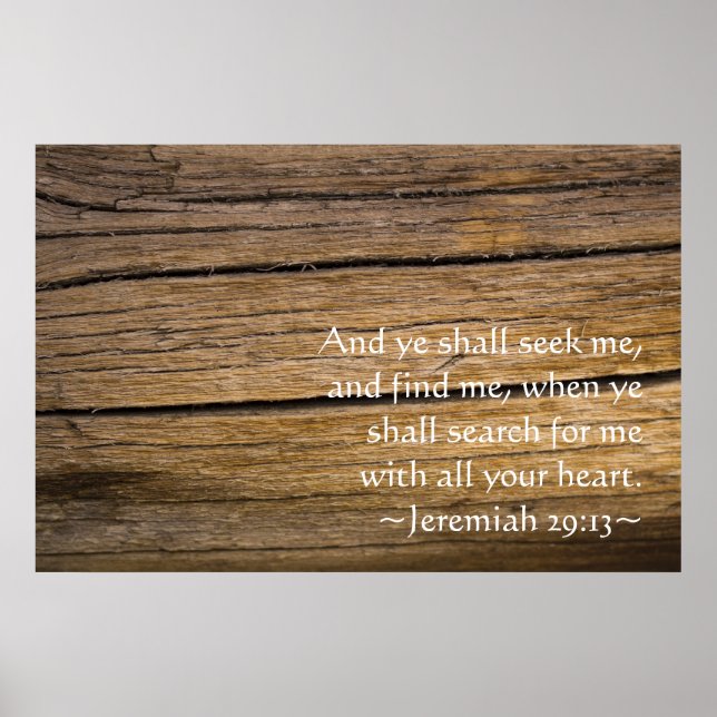 Jeremiah 29:13 poster (Front)