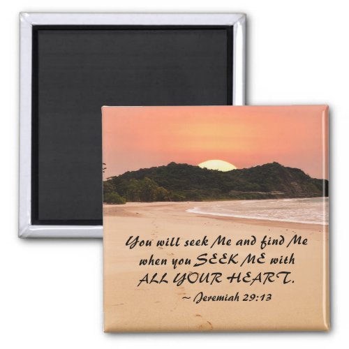Jeremiah 2913 Seek Me with All Your Heart Bible Magnet