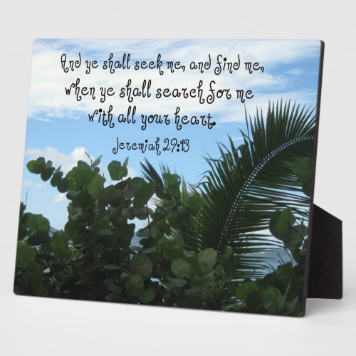 Jeremiah 2913 Seeking and finding God Plaque
