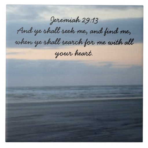 Jeremiah 29:13 Tile | Zazzle