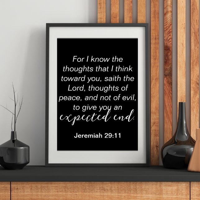 Jeremiah 29 Thoughts of Peace Christian Quote Poster (Creator Uploaded)