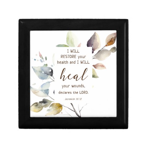 Jeremiah 30 17 I will heal your wounds Bible Verse Gift Box