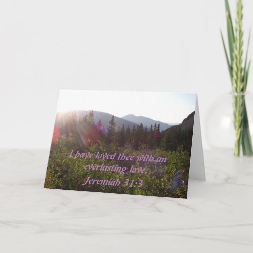 Jeremiah 313 I have loved thee with an Card
