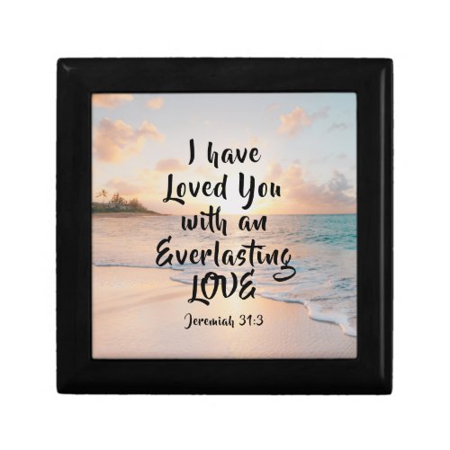 Jeremiah 313 I have Loved you Bible Ocean Sunset Gift Box