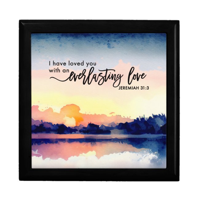 Jeremiah 31:3 I have loved you Bible Verse Gift Box (Front)
