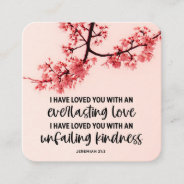 Jeremiah 31:3 I Have Loved You Bible Verse Square Business Card at Zazzle