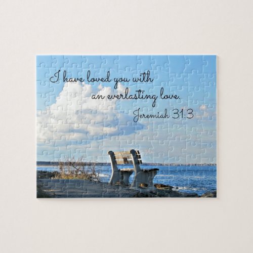 Jeremiah 313 I have loved you with an everlasting Jigsaw Puzzle