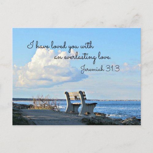 Jeremiah 313 I have loved you with an everlasting Postcard