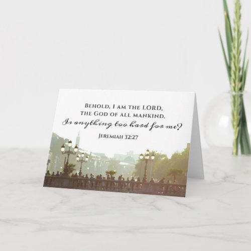 Jeremiah 3227 Is anything hard for me Card