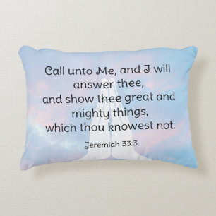 Jeremiah 33:3 accent pillow