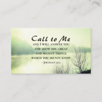 Jeremiah 33:3 Call to Me and I will Answer You