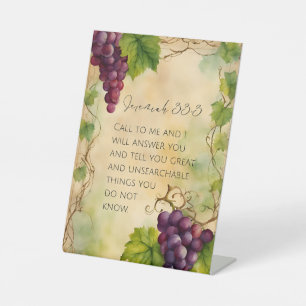 Jeremiah 33:3 Christian Bible Verse Pedestal Sign
