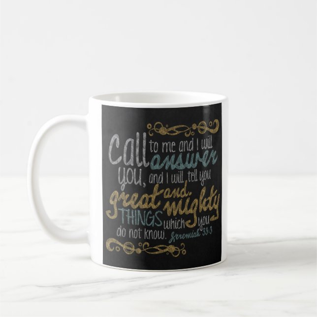 Jeremiah 33:3 Mug (Left)