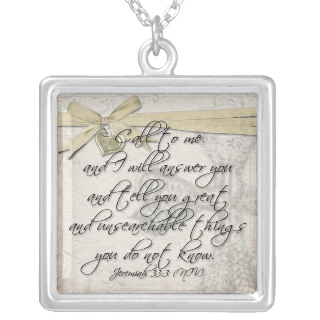 Jeremiah 33:3 Necklace (Front)