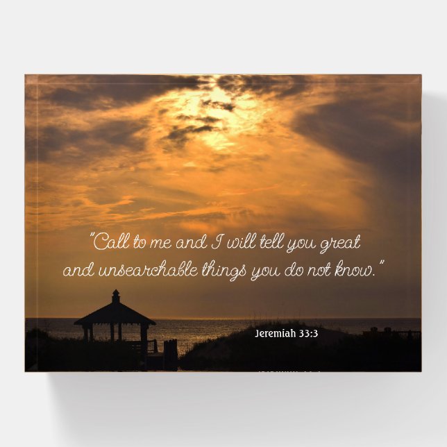 Jeremiah 33:3 Paperweight (Front)