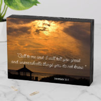 Jeremiah 33:3 Wooden Box Sign
