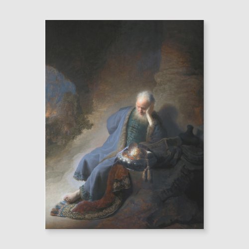 Jeremiah Lamenting on Fall of Jerusalem Rembrandt