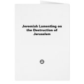 Jeremiah Lamenting on Fall of Jerusalem, Rembrandt (Back)