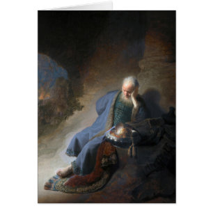 Jeremiah Lamenting on Fall of Jerusalem, Rembrandt