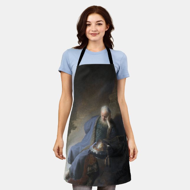 Jeremiah Lamenting on Fall of Jerusalem, Rembrandt Apron (Worn)