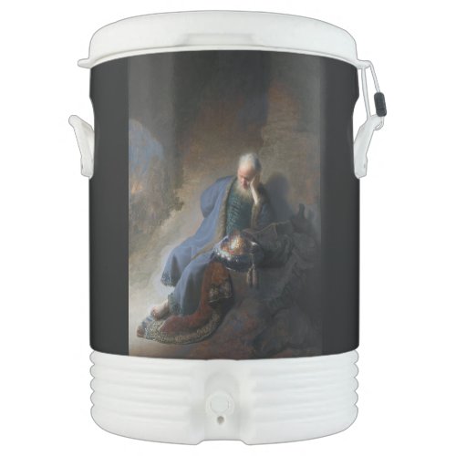 Jeremiah Lamenting on Fall of Jerusalem Rembrandt Beverage Cooler