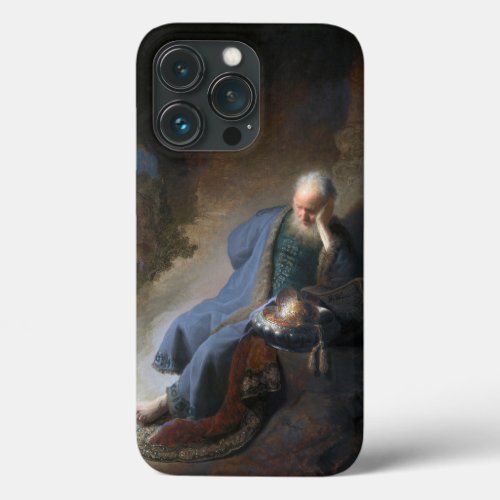 Jeremiah Lamenting on Fall of Jerusalem Rembrandt iPhone 13 Pro Case